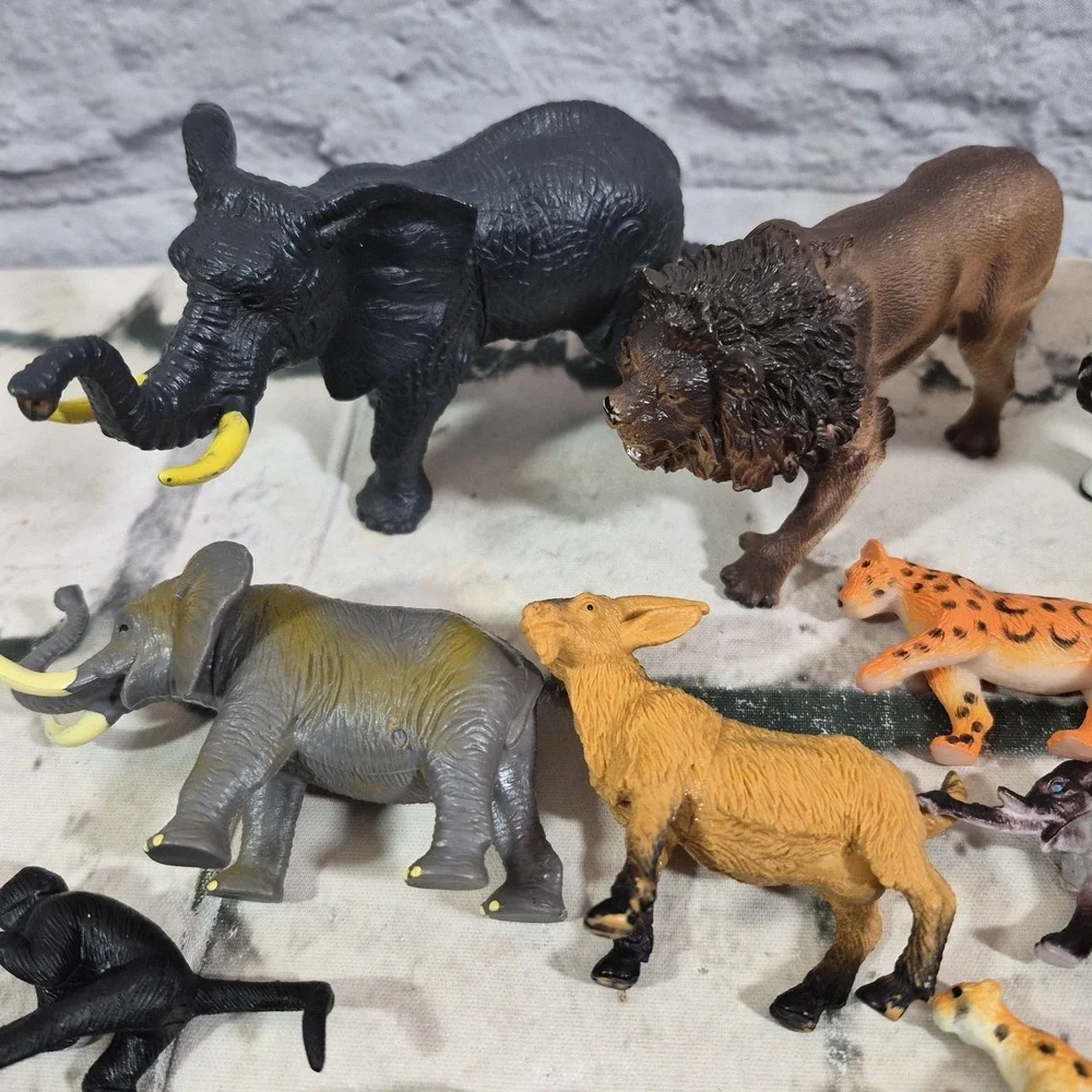 Animal Mini Figures Large Assorted Lot Of 58 Zoo Wildlife Science Nature